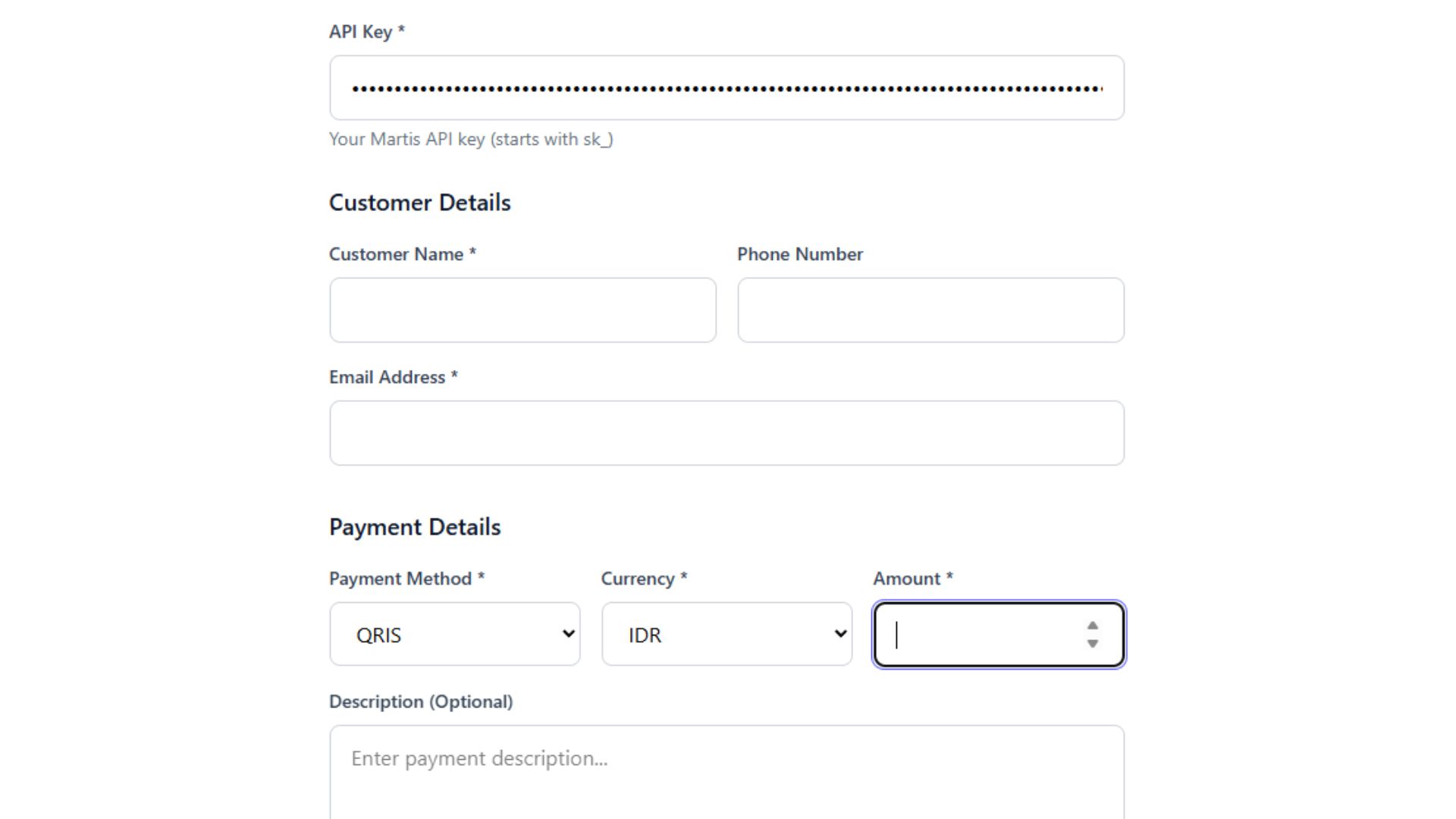 Payment Charge Demo