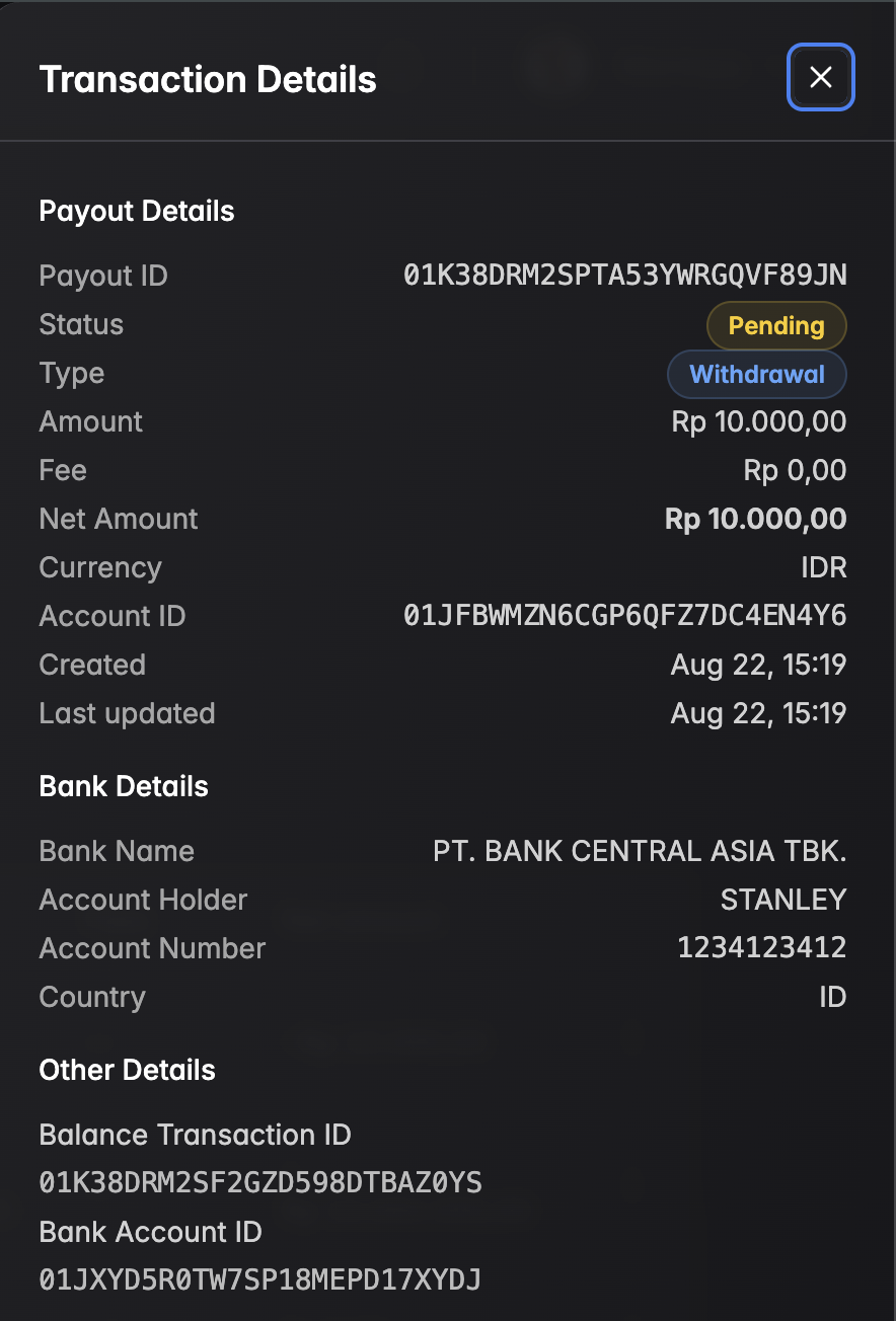 Withdrawal Transaction